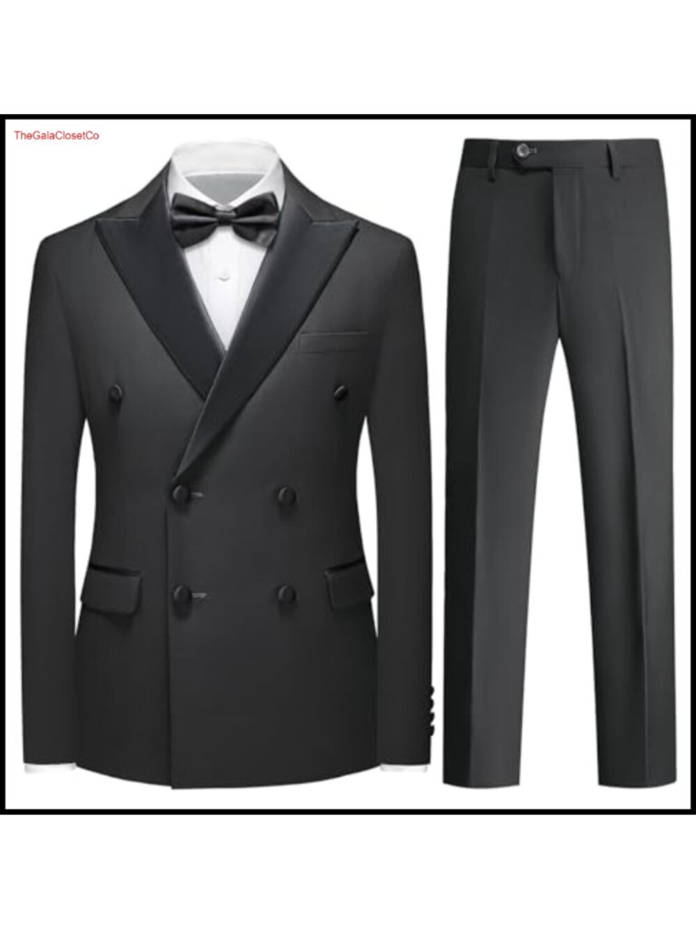 Men's 2-Piece Tuxedo Suit Polyester Viscose Regular Fit Peak Lapel Formal